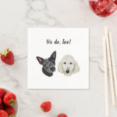 Dog Custom Cocktail Napkin Serviette (Beispiel)