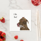 Dog Custom Cocktail Napkin Serviette (Beispiel)
