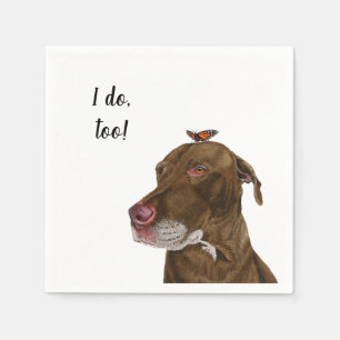 Dog Custom Cocktail Napkin Serviette