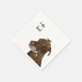 Dog Custom Cocktail Napkin Serviette (Ecke)