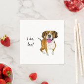 Dog Custom Cocktail Napkin Serviette (Beispiel)