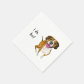 Dog Custom Cocktail Napkin Serviette (Ecke)