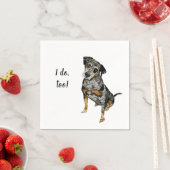 Dog Custom Cocktail Napkin Serviette (Beispiel)