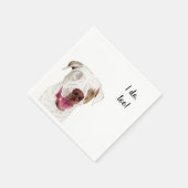 Dog Custom Cocktail Napkin Serviette (Ecke)