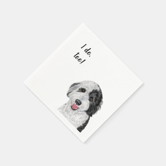 Dog Custom Cocktail Napkin Serviette (Ecke)