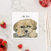 Dog Custom Cocktail Napkin Serviette (Beispiel)