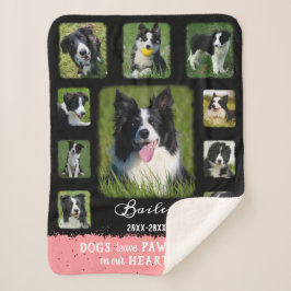 Dog Custom Foto Collage ausgeblendete Grenzen Schw Sherpadecke