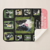 Dog Custom Foto Collage ausgeblendete Grenzen Schw Sherpadecke (Vorderseite (Horizontal))