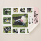 Dog Custom Foto Collage ausgeblendete Grenzen weiß Sherpadecke (Vorderseite (Horizontal))