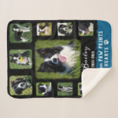 Dog Custom Foto Collage verblasste Grenzen Schwarz Sherpadecke (Vorderseite (Horizontal))