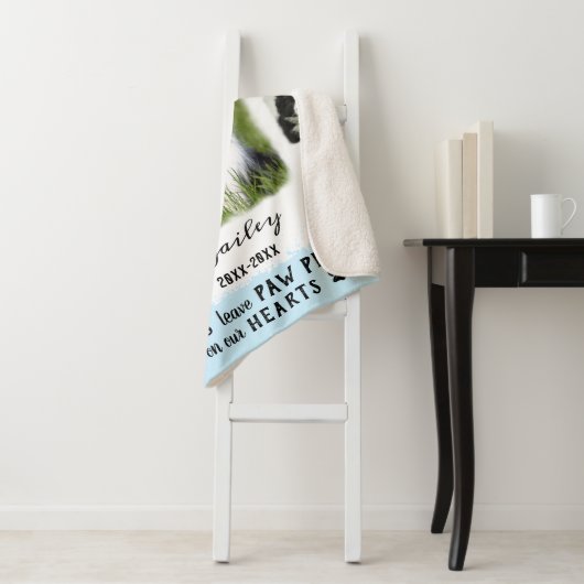 Dog Custom Foto Collage verblasste Grenzen weiß bl Sherpadecke (Beispiel)