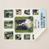 Dog Custom Foto Collage verblasste Grenzen weiß bl Sherpadecke (Vorderseite (Horizontal))