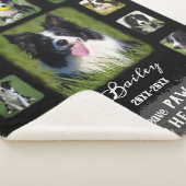 Dog Custom Foto Collage verblichene Grenzen Schwar Sherpadecke (3/4)