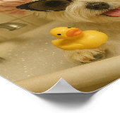 dog cute bathroom decor funny  poster (Ecke)