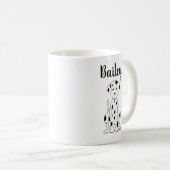 Dog Cute Dalmatian Calligraphy Pet Personalized Kaffeetasse (VorderseiteRechts)