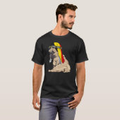 Dog Cute Pug Retro Belgium Flag Pride T-Shirt (Vorne ganz)