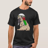 Dog Cute Pug Retro Wales Flag Pride T-Shirt (Vorderseite)