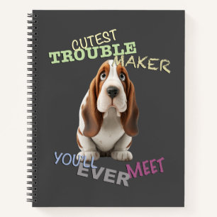 Dog Cuttest Trouble Maker Niedlich Adorable Funny Notizblock