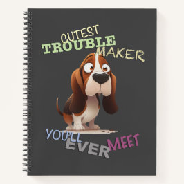 Dog Cuttest Trouble Maker Niedlich Adorable Funny Notizblock