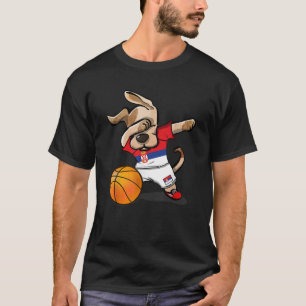 Dog Dabbing Basketball Serbien Jersey Serbisches T T-Shirt