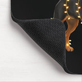 Dog Dachshund Wrapped In Christmas Lights - Holida Mousepad (Ecke)