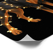 Dog Dachshund Wrapped In Christmas Lights - Holida Poster (Ecke)