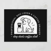 Dog dad club funny coffee lovers postkarte (Vorderseite)