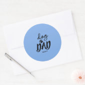 Dog Dad custom name gift Runder Aufkleber (Umschlag)