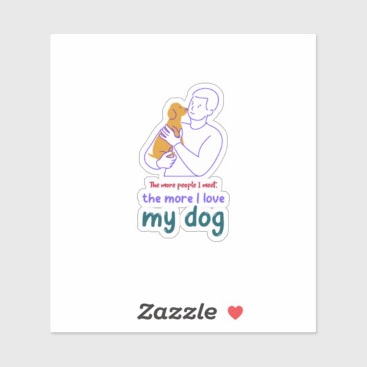 Dog Dad Dog Lover Quote Funny Gift Shirt Aufkleber (Blatt)