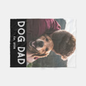 Dog Dad Established Foto Fleecedecke (Vorderseite (Horizontal))