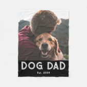 Dog Dad Established Foto Fleecedecke (Vorderseite)