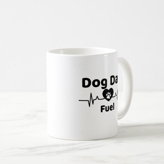 Dog Dad Fuel Mug Kaffeetasse (VorderseiteRechts)