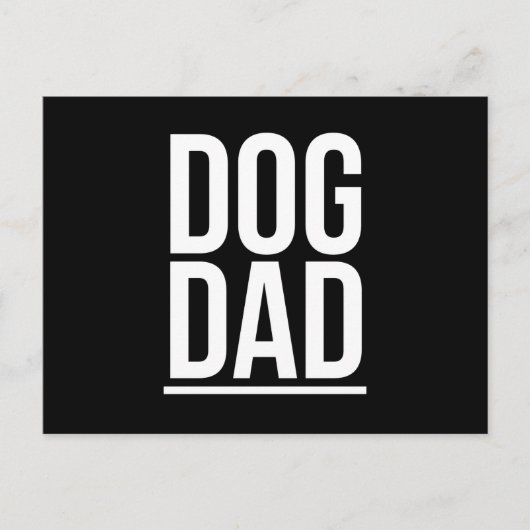Dog dad funny fathers day gifts white postkarte (Vorderseite)