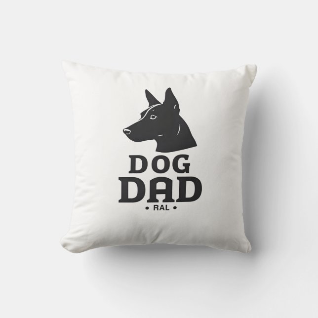 Dog Dad Gifts for Him – Funny & Custom Gea Kissen (Vorderseite)