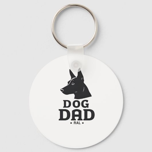 Dog Dad Gifts for Him – Funny & Custom Gea Schlüsselanhänger (Vorderseite)