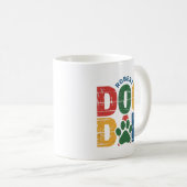 Dog Dad Grunge Style Typografie Kaffeetasse (VorderseiteRechts)