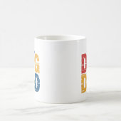 Dog Dad Grunge Style Typografie Kaffeetasse (Mittel)
