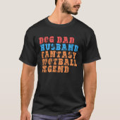 Dog Dad Husband Fantasy Football Legend  Mens Retr T-Shirt (Vorderseite)