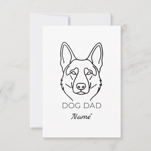 Dog Dad mit Name personalisiert Hundepapa (Vorderseite)