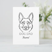 Dog Dad mit Name personalisiert Hundepapa (Stehend Vorderseite)