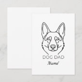 Dog Dad mit Name personalisiert Hundepapa (Vorne/Hinten)