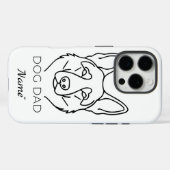 Dog Dad mit Name personalisiert Hundepapa Case-Mate iPhone Hülle (Rückseite (Horizontal))