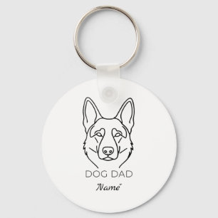 Dog Dad mit Name personalisiert Hundepapa  Schlüsselanhänger
