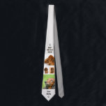 Dog Dad Photo Collage Pet Keepsake Gray Krawatte<br><div class="desc">Celebrate the world’s best dog dad with a custom photo tie featuring your favorite pup! This personalized Best Dog Dad Ever necktie allows you to add multiple photos of your dog to create a meaningful and stylish keepsake. The custom pet photo tie makes a thoughtful gift for Father’s Day, birthdays,...</div>