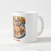 Dog Dad Portrait Personalized Number Custom Design Jumbo-Tasse (Vorderseite Rechts)