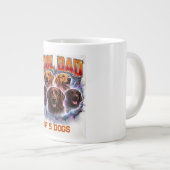 Dog Dad Portrait Personalized Number Custom Design Jumbo-Tasse (Vorderseite Rechts)