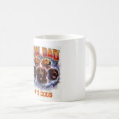 Dog Dad Portrait Personalized Number Custom Design Kaffeetasse (VorderseiteRechts)