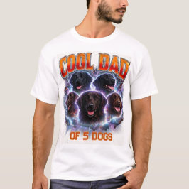 Dog Dad Portrait Personalized Number Custom Design T-Shirt