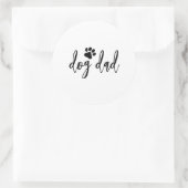 Dog dad runder aufkleber (Tasche)