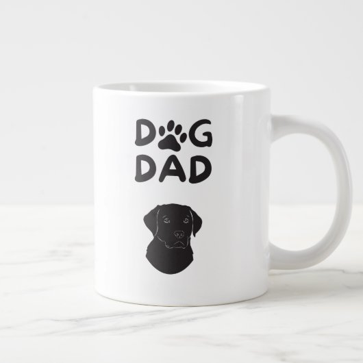 Dog Dad T-shirt | Funny Pet Lovers Tee Jumbo-Tasse (Rechts)